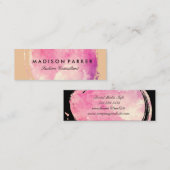 Carte De Visite Mini Aquarelle contemporaine brossée (Devant / Derrière)