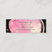 Carte De Visite Mini Aquarelle contemporaine brossée (Dos)