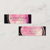 Carte De Visite Mini Aquarelle contemporaine brossée (Devant / Derrière)