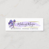 Carte De Visite Mini Aquarelle Crystals & Gold Minimalist (Devant)