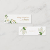 Carte De Visite Mini Aquarelle de floraison de magnolia (Devant / Derrière)