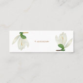 Carte De Visite Mini Aquarelle de floraison de magnolia (Dos)