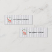 Carte De Visite Mini Aquarelle de la couronne de rennes rustiques (Devant / Derrière)