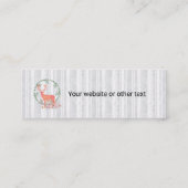 Carte De Visite Mini Aquarelle de la couronne de rennes rustiques (Dos)