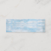 Carte De Visite Mini Aquarelle de nuages de blanc de bleu de ciel et (Dos)