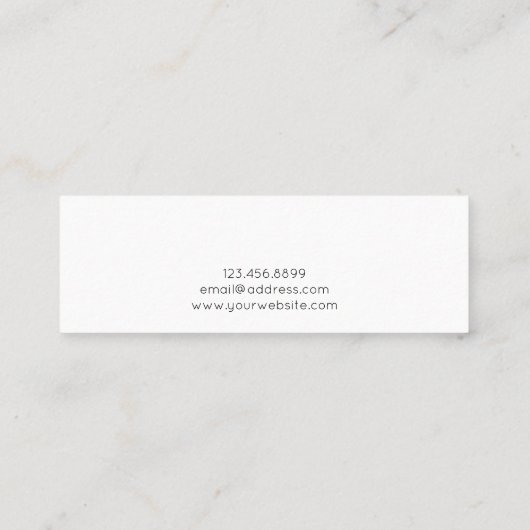 Carte De Visite Mini Aquarelle Eucalyptus Feuilles Écouteurs Boucles (Dos)