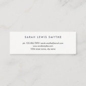 Carte De Visite Mini Aquarelle Florale (Dos)