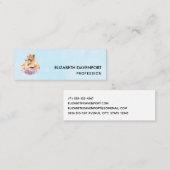 Carte De Visite Mini Aquarelle mignonne Mère Lion & Cub (Devant / Derrière)