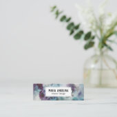 Carte De Visite Mini Aquarelle moderne Abstraite brouillard doux (Debout devant)