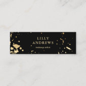 Carte De Visite Mini Aquarelle moderne Or (Imitat) Noir (Devant)