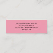 Carte De Visite Mini Aquarelle moderne Pink Donuts Professional (Dos)