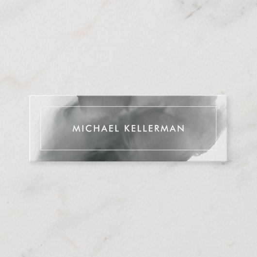 Carte De Visite Mini Aquarelle noire Smokey (Devant)