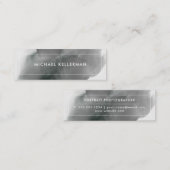 Carte De Visite Mini Aquarelle noire Smokey (Devant / Derrière)