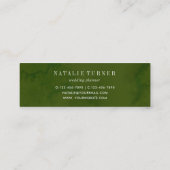 Carte De Visite Mini Aquarelle Sauvage Floral Vert Folithe (Dos)