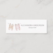 Carte De Visite Mini Aquarelle Vêtements bébé Bohème Babysitter (Devant)