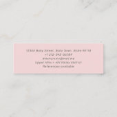 Carte De Visite Mini Aquarelle Vêtements bébé Bohème Babysitter (Dos)