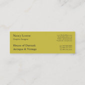 Carte De Visite Mini Arabesque victorien, ALAMEDA (Dos)