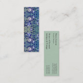 Carte De Visite Mini Arabesque victorien, ALAMEDA - vert de marine et (Devant / Derrière)