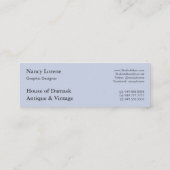 Carte De Visite Mini Arabesque victorien, GLORIOSA (Dos)