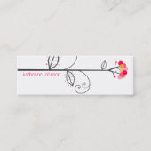 Carte De Visite Mini Arbre à fleurs lunaires Fuchsia Points roses color (Devant)