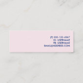 Carte De Visite Mini Arbre de Noël bleu électrique moderne avec lumière (Dos)