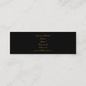 Carte De Visite Mini Arbre de Noël sur Noir 001 (Dos)