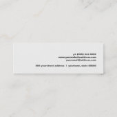 Carte De Visite Mini Arbre or élégant Noir simple (Dos)