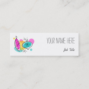 Carte De Visite Mini Arbre rétro Baubles Groupes texte côté maigre