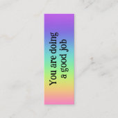 Carte De Visite Mini Arc-en-ciel Bonne promotion du travail (Devant)