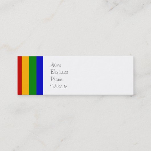 Carte De Visite Mini Arc-en-ciel classique bandes verticales Cadeaux co (Devant)