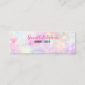 Carte De Visite Mini Arc-en-ciel Holographique Porte-bijoux (Devant)