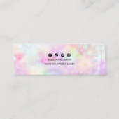 Carte De Visite Mini Arc-en-ciel Holographique Porte-bijoux (Dos)