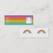 Carte De Visite Mini Arc-en-ciel - maigre (Devant / Derrière)