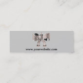 Carte De Visite Mini Arc et perles en argent (Dos)