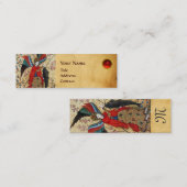 CARTE DE VISITE MINI ARCHANGEL RAPHAEL ET PARCHEMENT DE POISSONS MONOGR (Devant / Derrière)