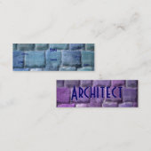 Carte De Visite Mini Architecte Blue Purple Sandstone I (Devant / Derrière)