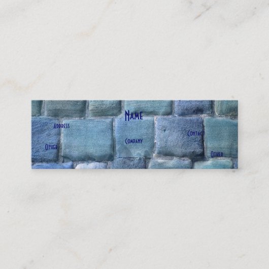 Carte De Visite Mini Architecte Blue Purple Sandstone I (Devant)