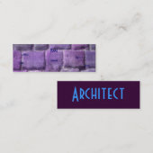 Carte De Visite Mini Architecte en grès bleu violet (Devant / Derrière)