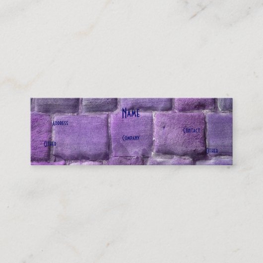Carte De Visite Mini Architecte en grès bleu violet (Devant)