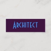 Carte De Visite Mini Architecte en grès bleu violet (Dos)