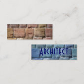 Carte De Visite Mini Architecte Sandstone Blue I (Devant / Derrière)