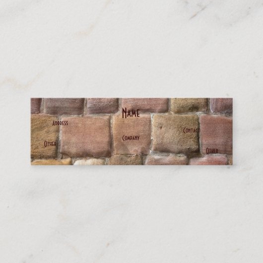 Carte De Visite Mini Architecte Sandstone Blue I (Devant)