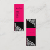 Carte De Visite Mini Architecture ARCHITECTURE RENAISSANCE, Noir rose (Devant / Derrière)