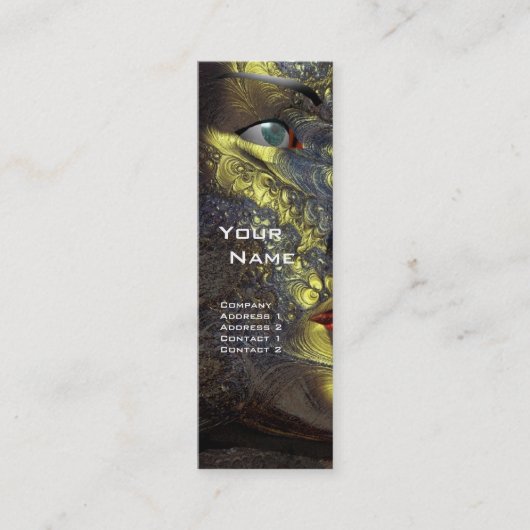 Carte De Visite Mini ARES CYBORG, Jaune rouge (Devant)