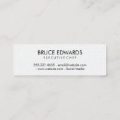 Carte De Visite Mini Argent / Motif de linge (Dos)