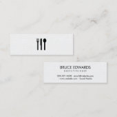 Carte De Visite Mini Argent / Motif de linge (Devant / Derrière)