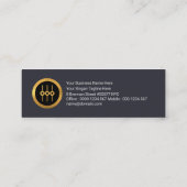 Carte De Visite Mini Arrangement nommé élégant d'onde sonore d'or (Dos)