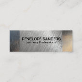 Carte De Visite Mini Arrière - plan brossé métallique (Devant)