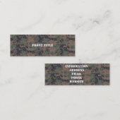Carte De Visite Mini Arrière - plan de bois numérique militaire (Devant / Derrière)
