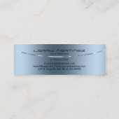 Carte De Visite Mini Arrière - plan de texture moderne en métal bleu (Dos)